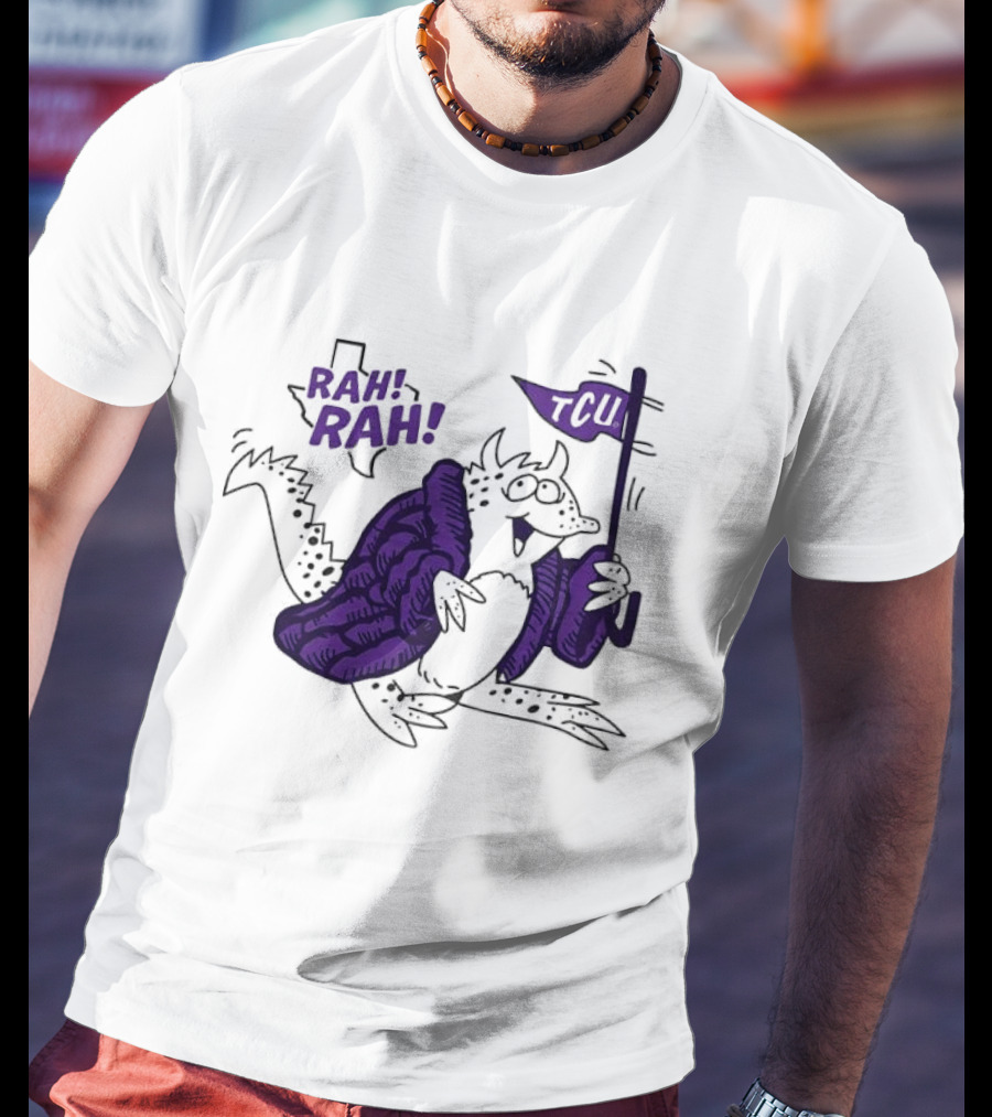 TCU Rah Rah Horned Frog Cheer Flag T-Shirt