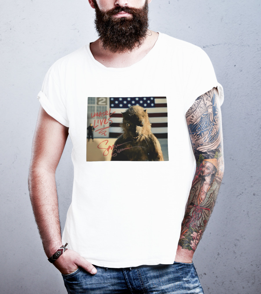 Weasel Lives The Suicide Squad American Flag Scene T-Shirt