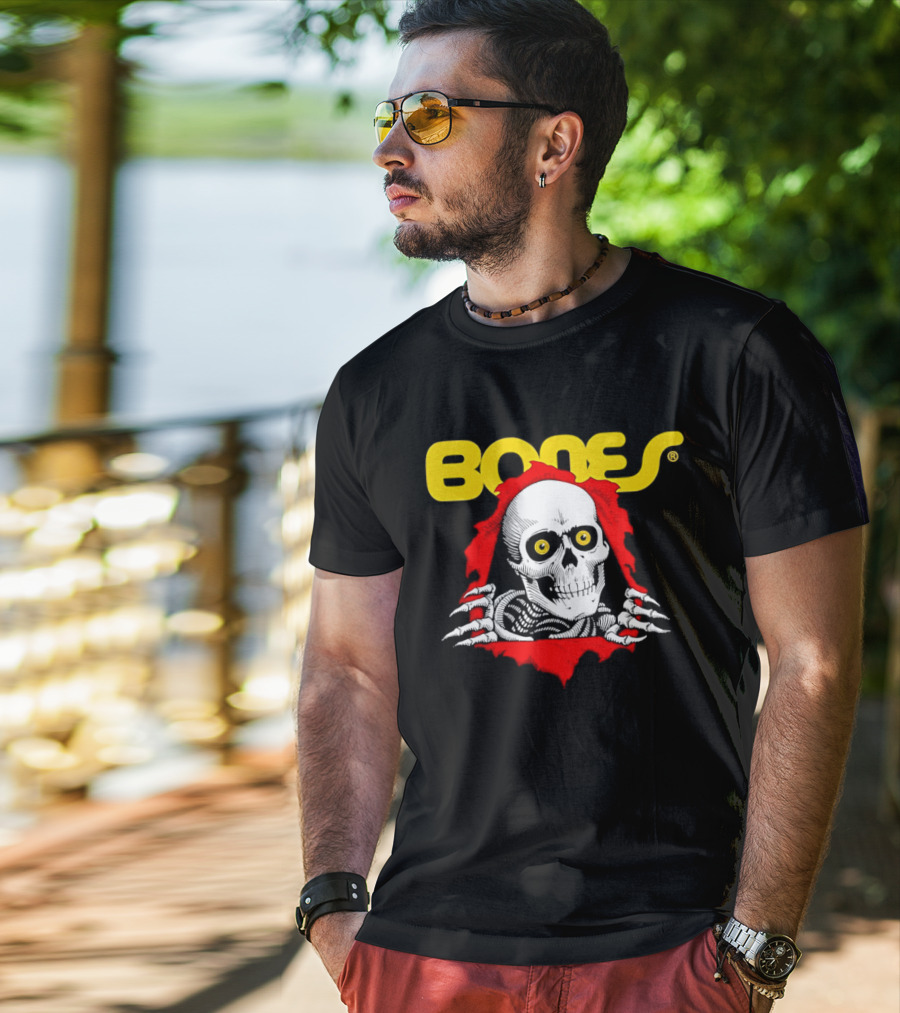 Bones Brigade Powell Peralta Ripper Skeleton Skull T-Shirt