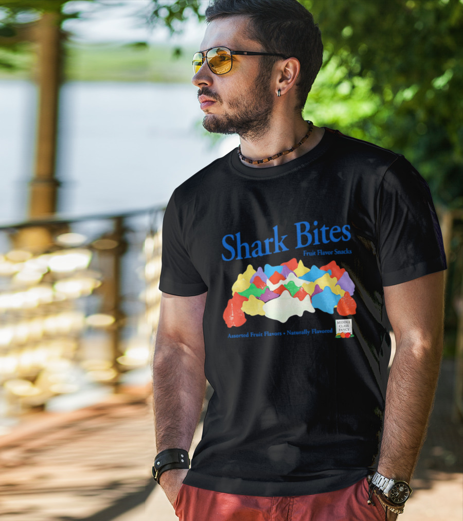 Shark Bites Fruit Flavor Snacks Assorted Fruit Flavors Naturally Flavored T-Shirt