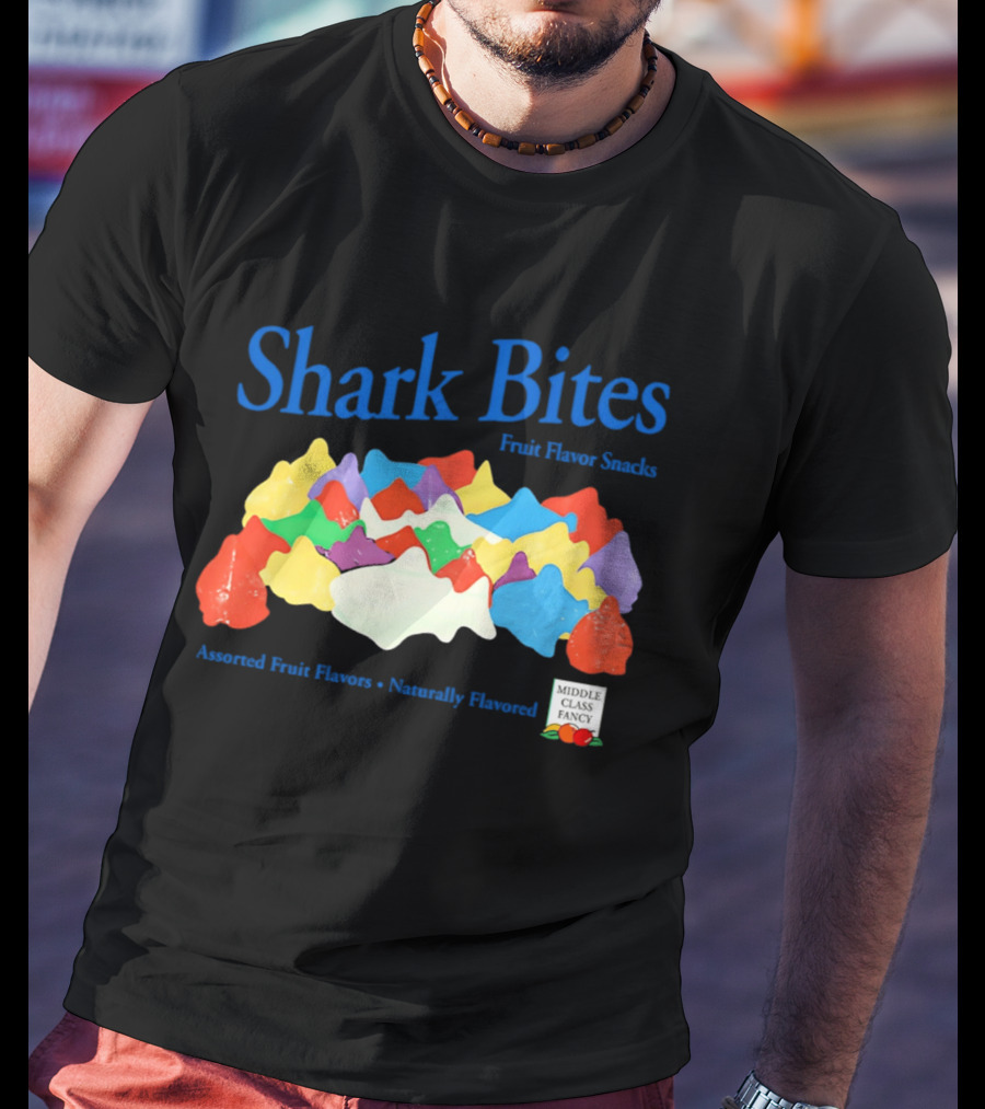 Shark Bites Fruit Flavor Snacks Assorted Fruit Flavors Naturally Flavored T-Shirt