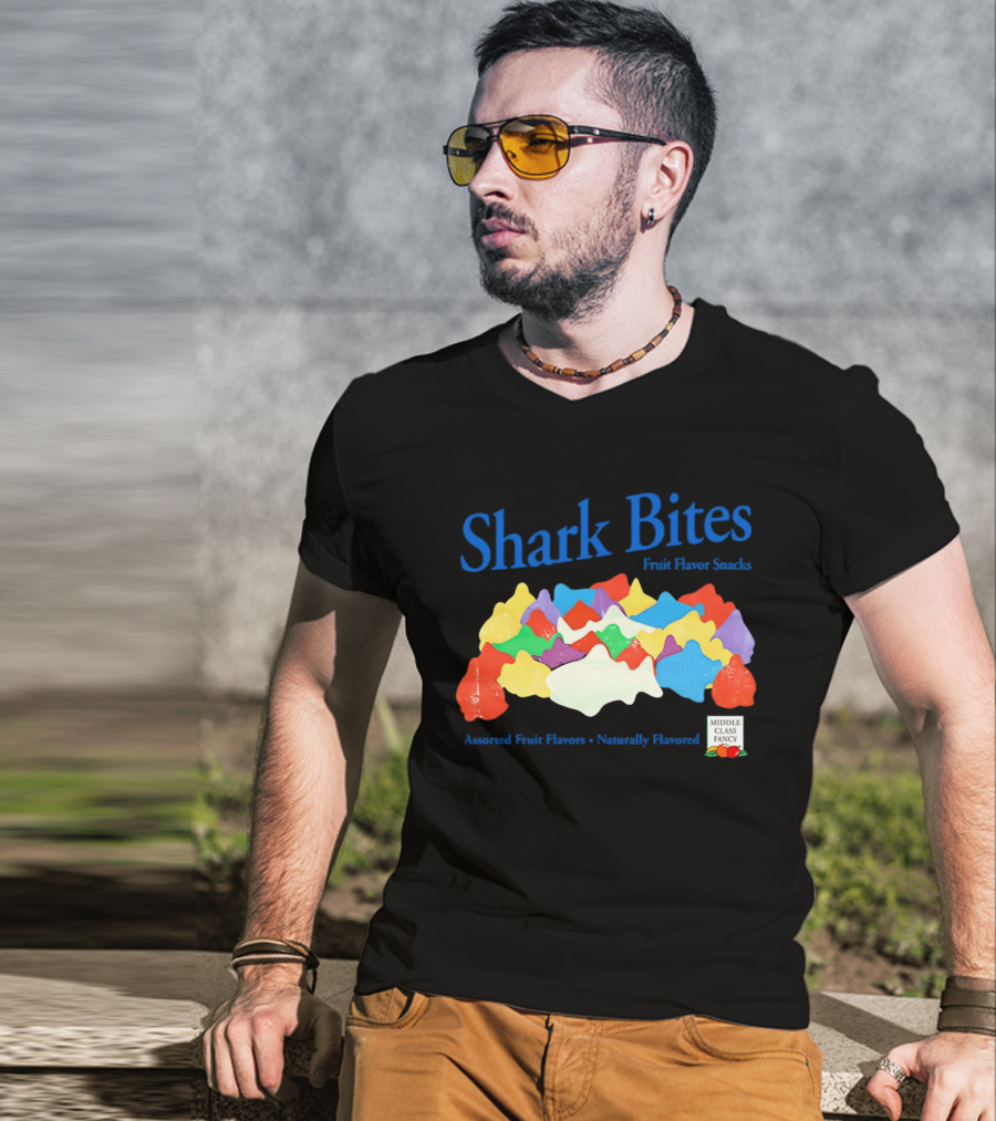 Shark Bites Fruit Flavor Snacks Assorted Fruit Flavors Naturally Flavored T-Shirt
