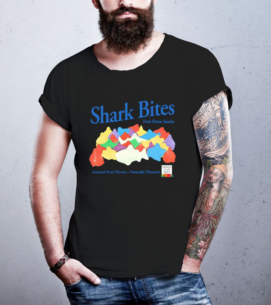 Shark Bites Fruit Flavor Snacks Assorted Fruit Flavors Naturally Flavored T-Shirt