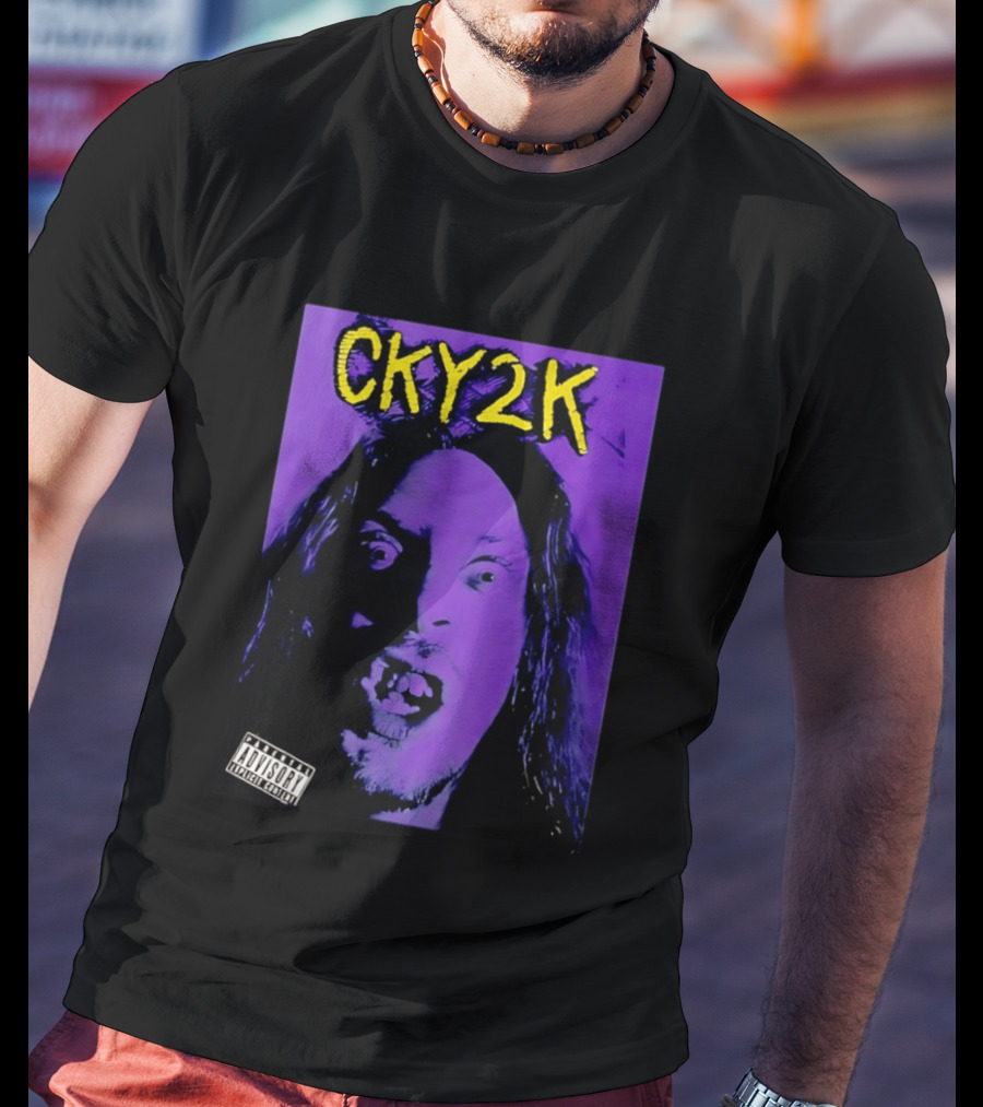 CKY2K Explicit Content Purple Portrait Bam Margera T-Shirt