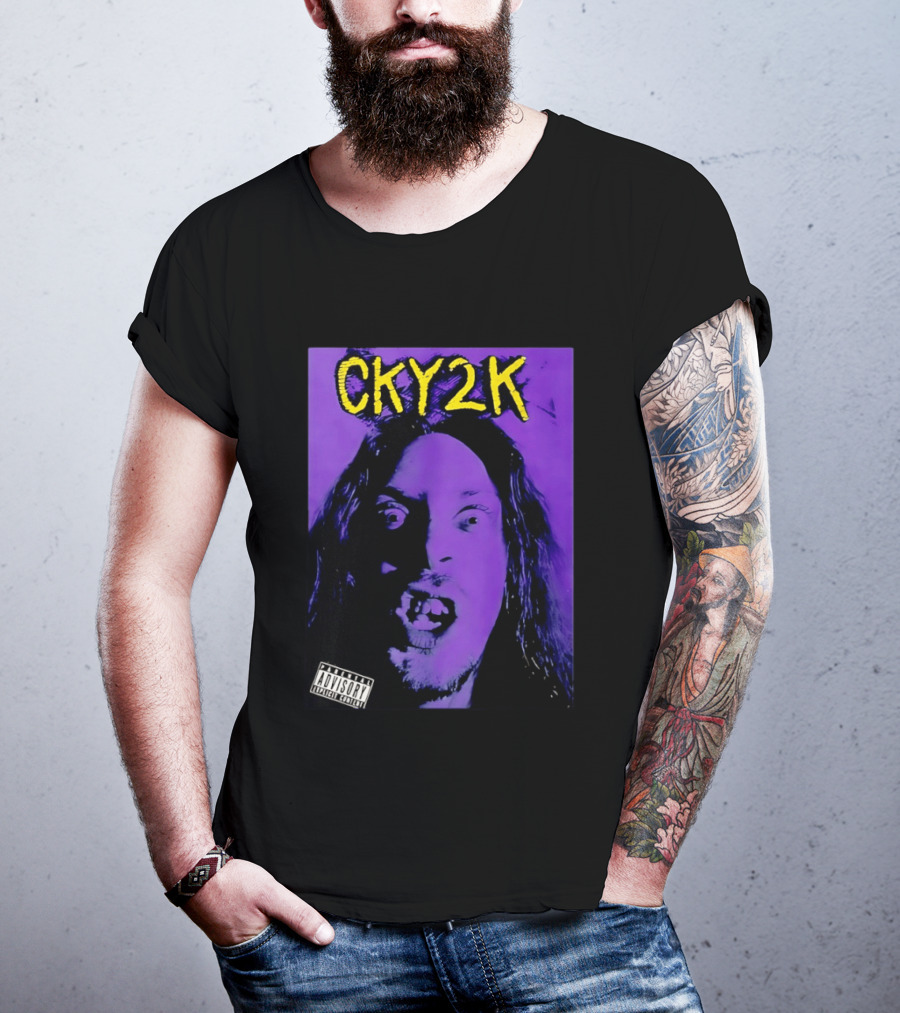 CKY2K Explicit Content Purple Portrait Bam Margera T-Shirt