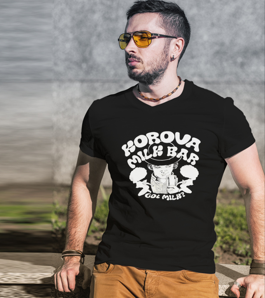 Korova Milk Bar Got Milk Classic Pop Culture Homage T-Shirt