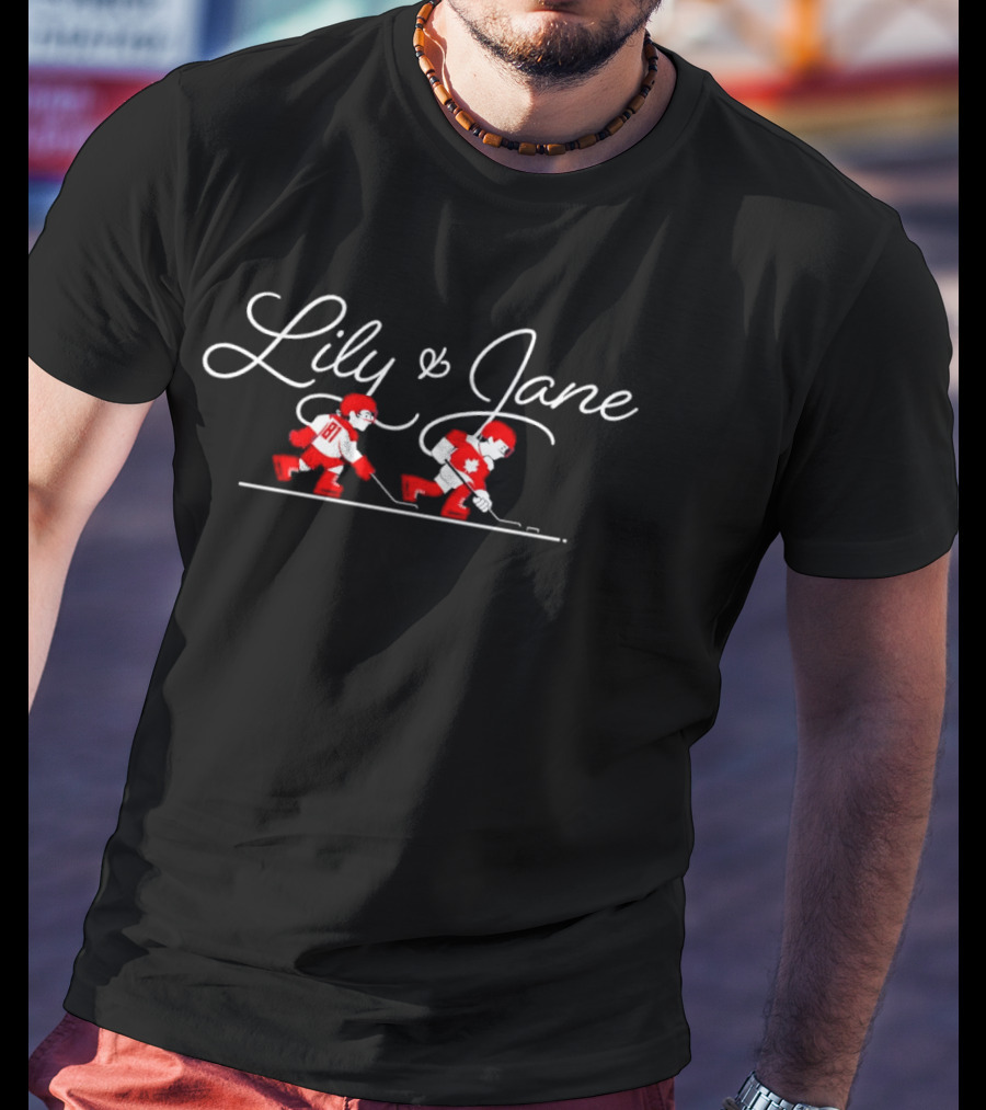 Lily And Jane NHL Hockey Players Canada 81 Red And White T-Shirt