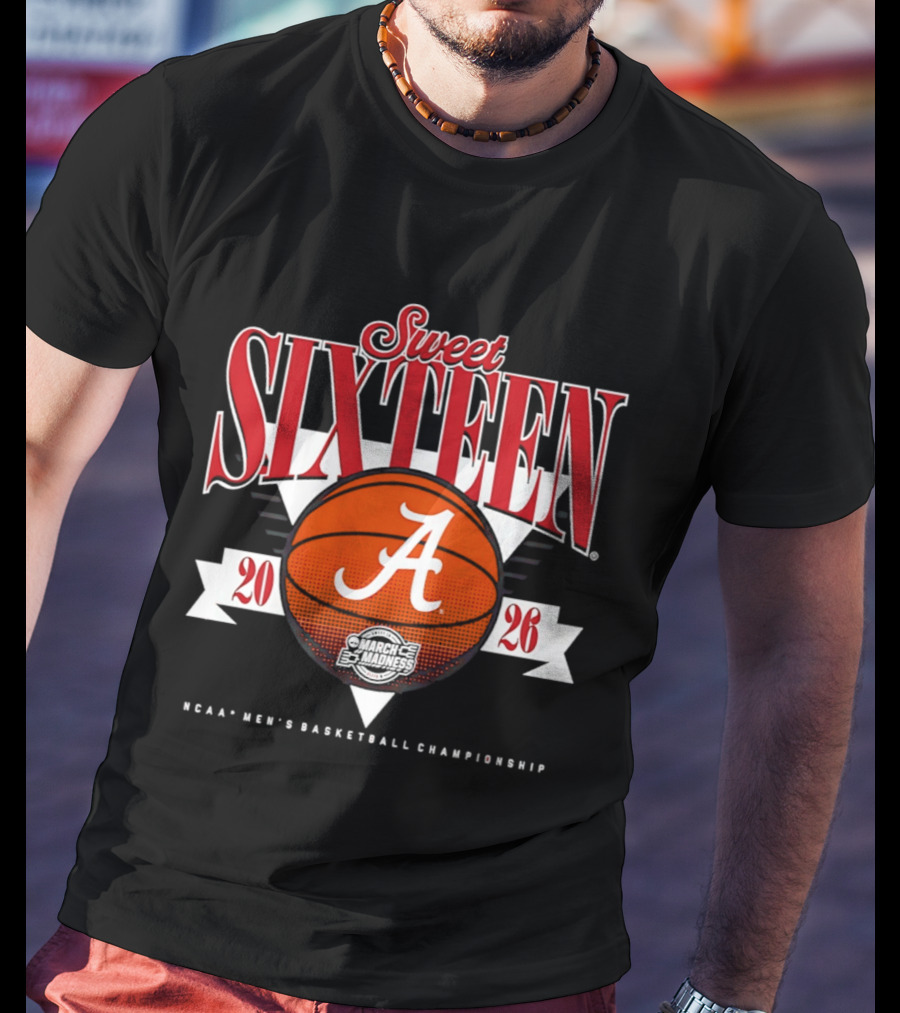 Sweet Sixteen Alabama Crimson Tide 2026 NCAA Men's Basketball Championship T-Shirt