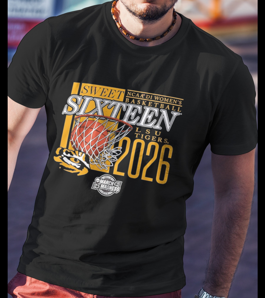 LSU Tigers NCAA DI Women's Basketball Sweet Sixteen 2026 T-Shirt