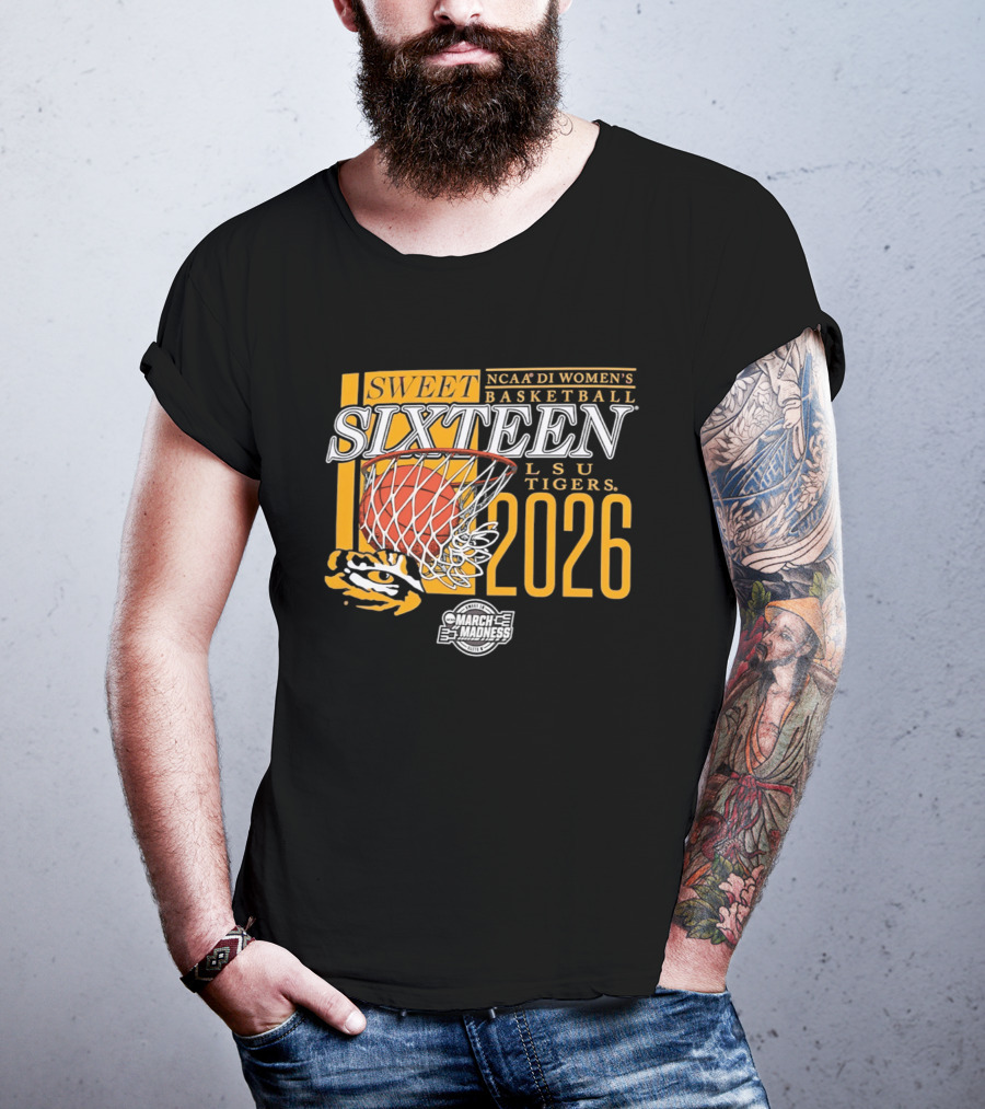 LSU Tigers NCAA DI Women's Basketball Sweet Sixteen 2026 T-Shirt