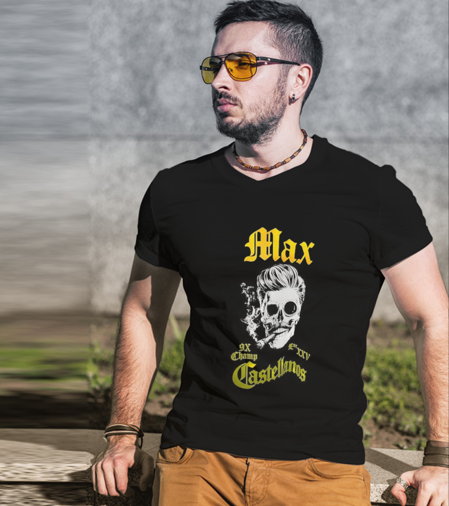 Max Castellanos 9x Champ Shaka Skull T-Shirt