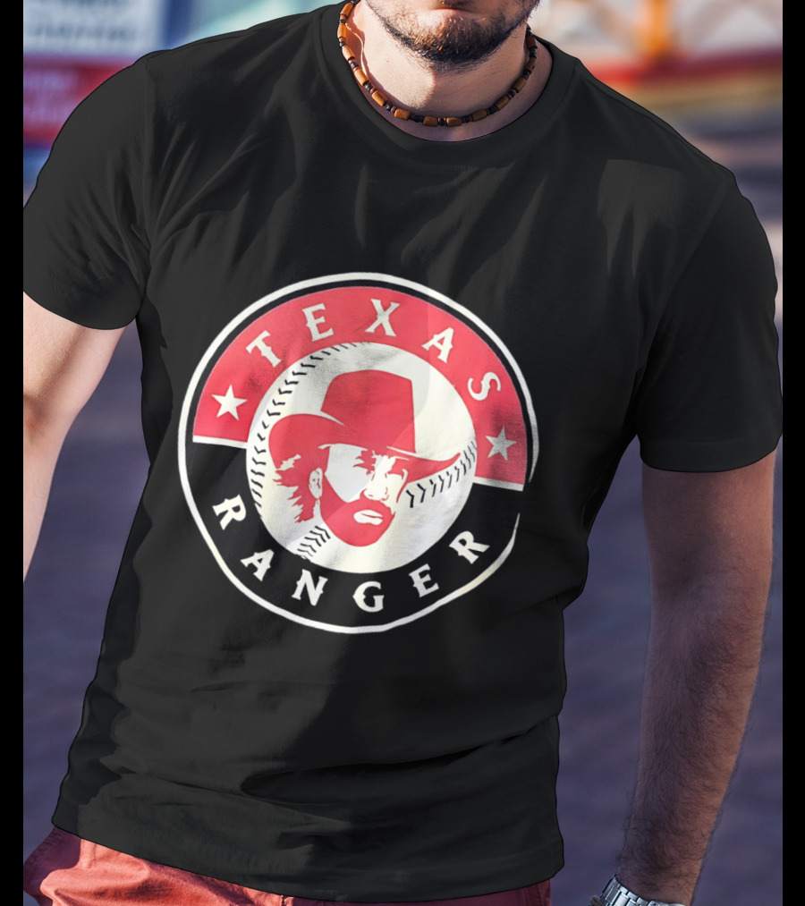 Texas Rangers Chuck Norris Baseball Logo Bold Star Circle T-Shirt