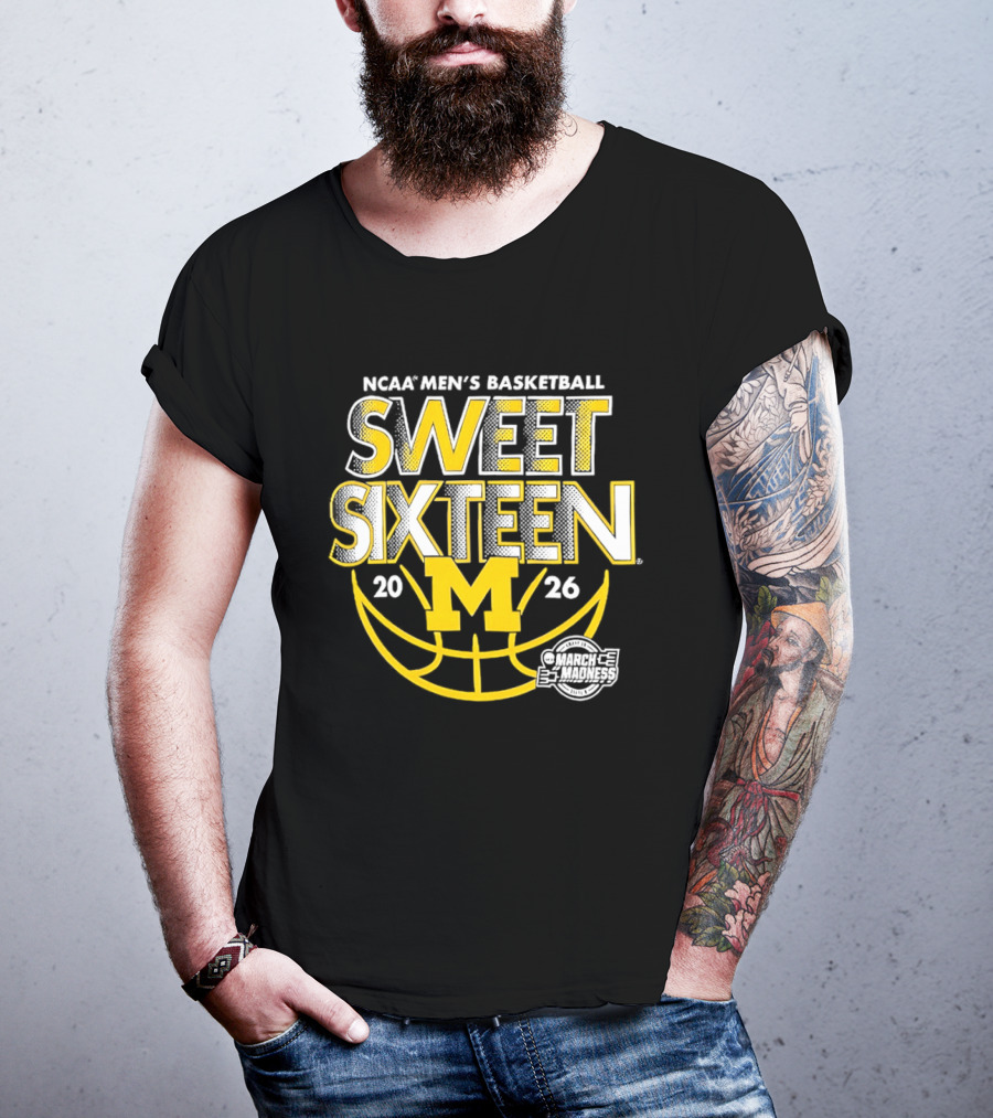 NCAA Men's Basketball Michigan Wolverines Sweet Sixteen 2026 T-Shirt