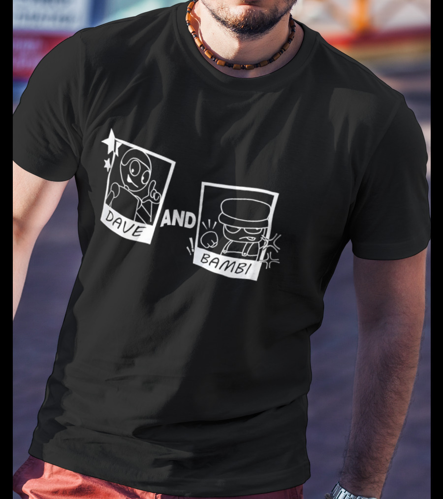 Dave And Bambi Character Polaroid Sketches T-Shirt