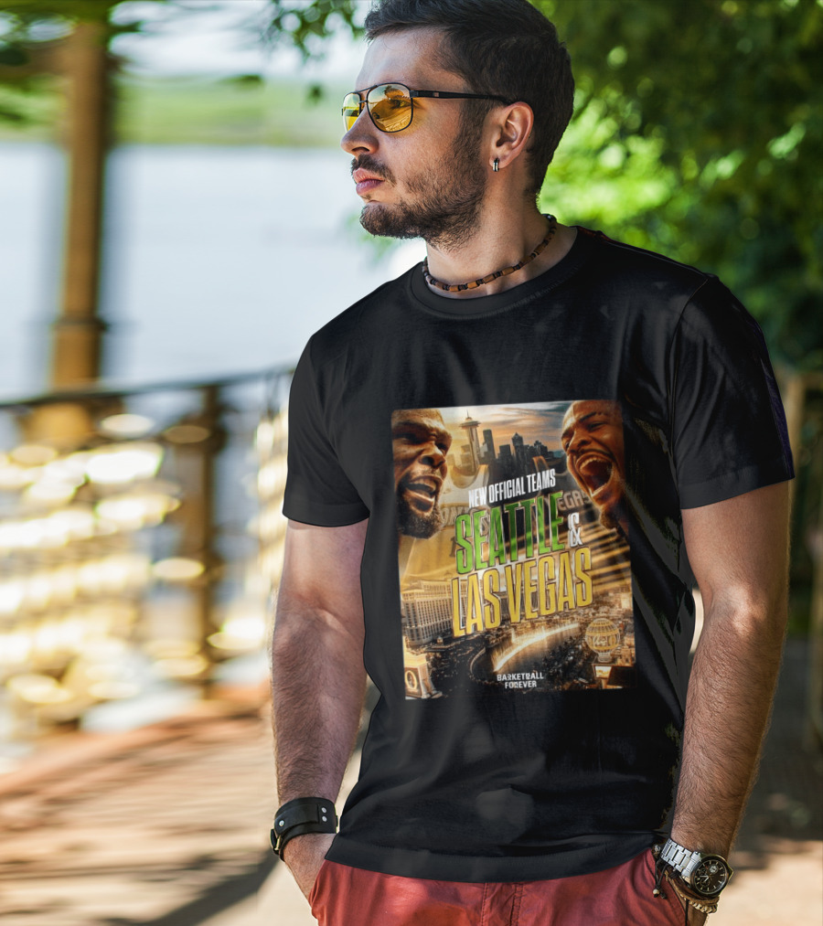 New Official Teams Seattle Las Vegas Basketball Forever 2026 T-Shirt