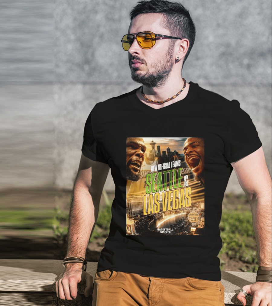 New Official Teams Seattle Las Vegas Basketball Forever 2026 T-Shirt