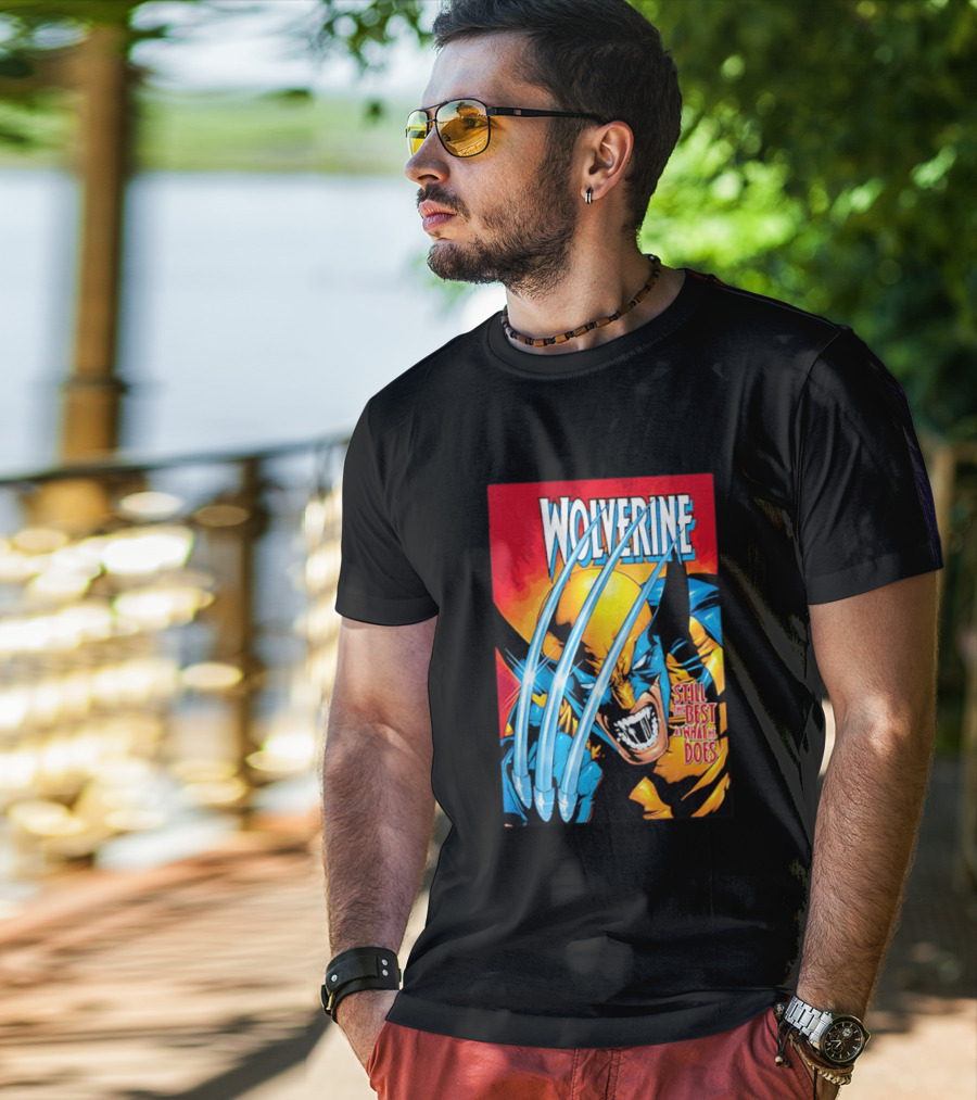 Wolverine Still The Best At What He Does Comic Style Claws Action T-Shirt