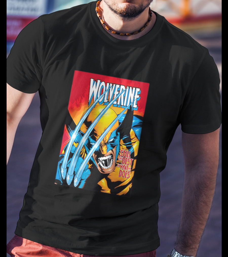 Wolverine Still The Best At What He Does Comic Style Claws Action T-Shirt