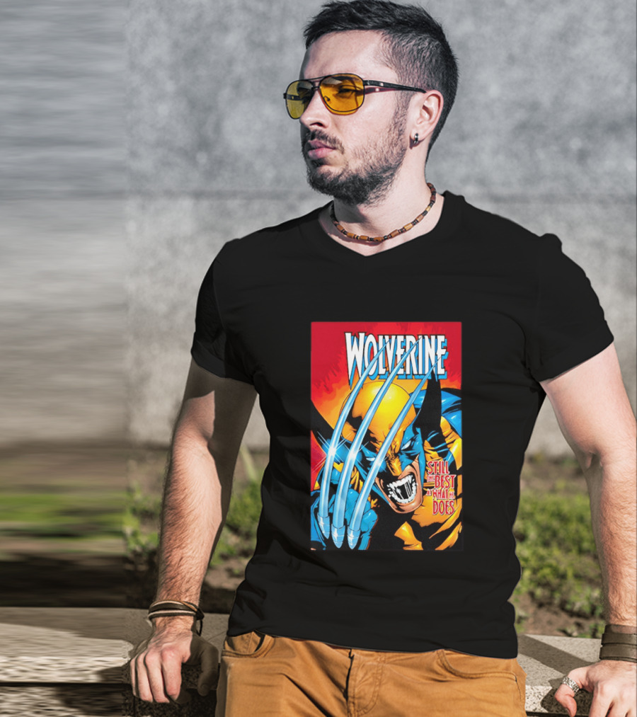 Wolverine Still The Best At What He Does Comic Style Claws Action T-Shirt