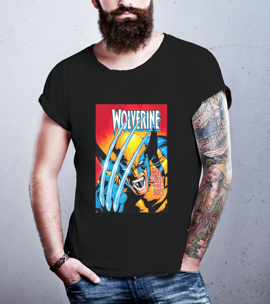 Wolverine Still The Best At What He Does Comic Style Claws Action T-Shirt