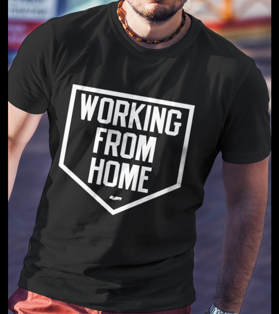 Working From Home Baseball Base T-Shirt