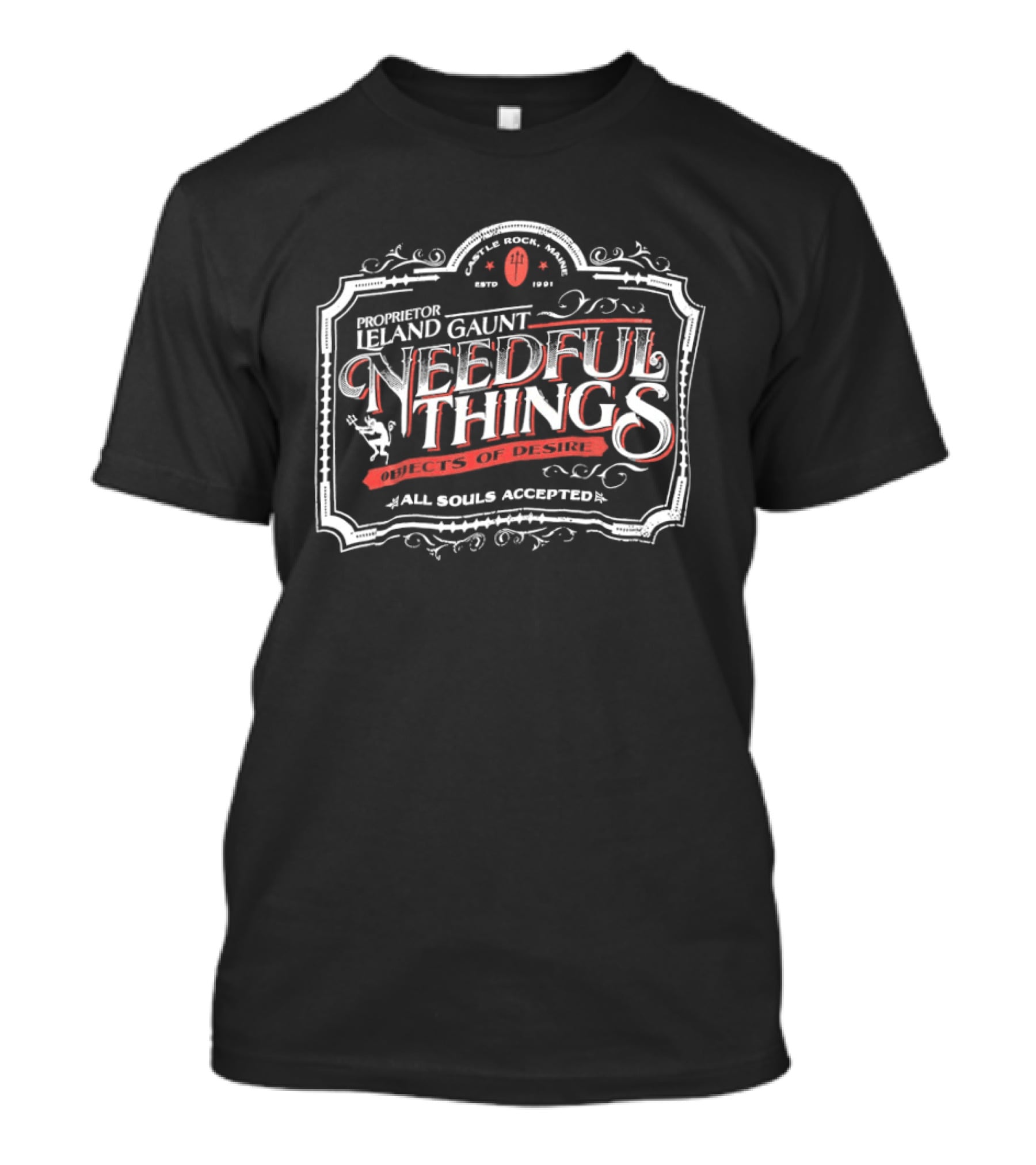 Proprietor Leland Gaunt Needful Things All Souls Accepted T-Shirt