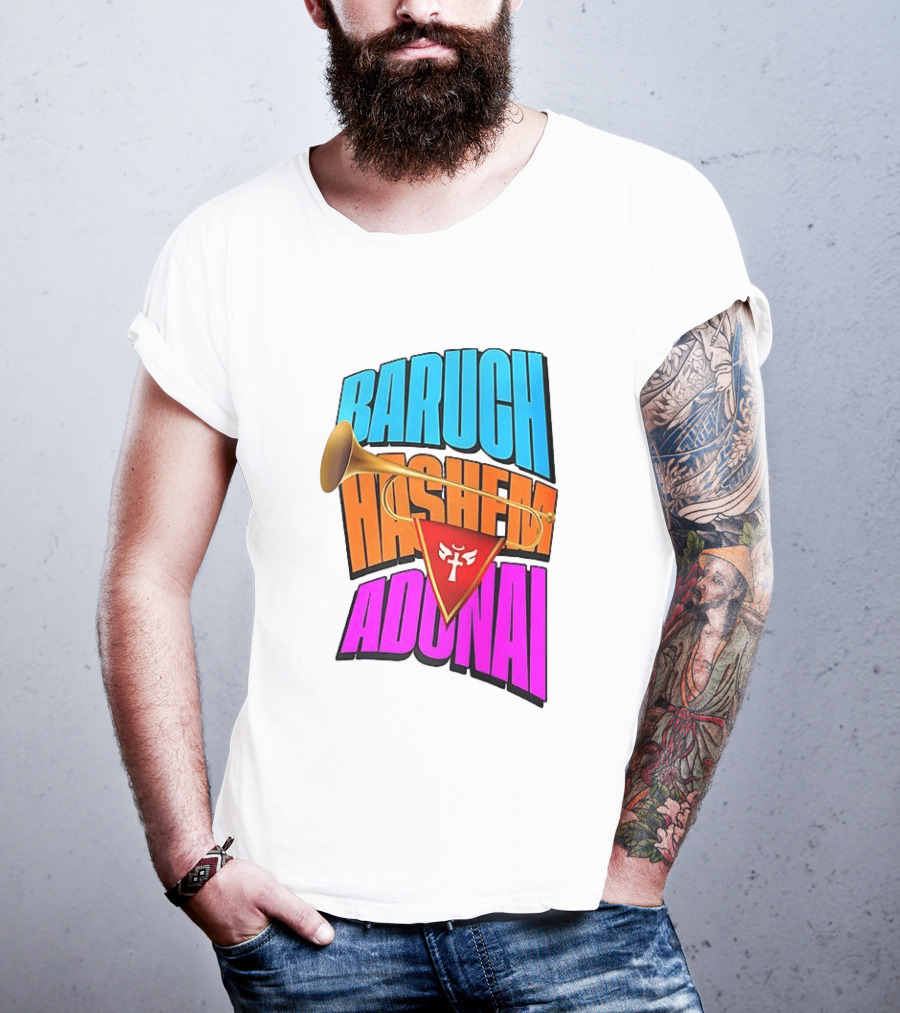 Baruch Hashem Adonai Trumpet T-Shirt