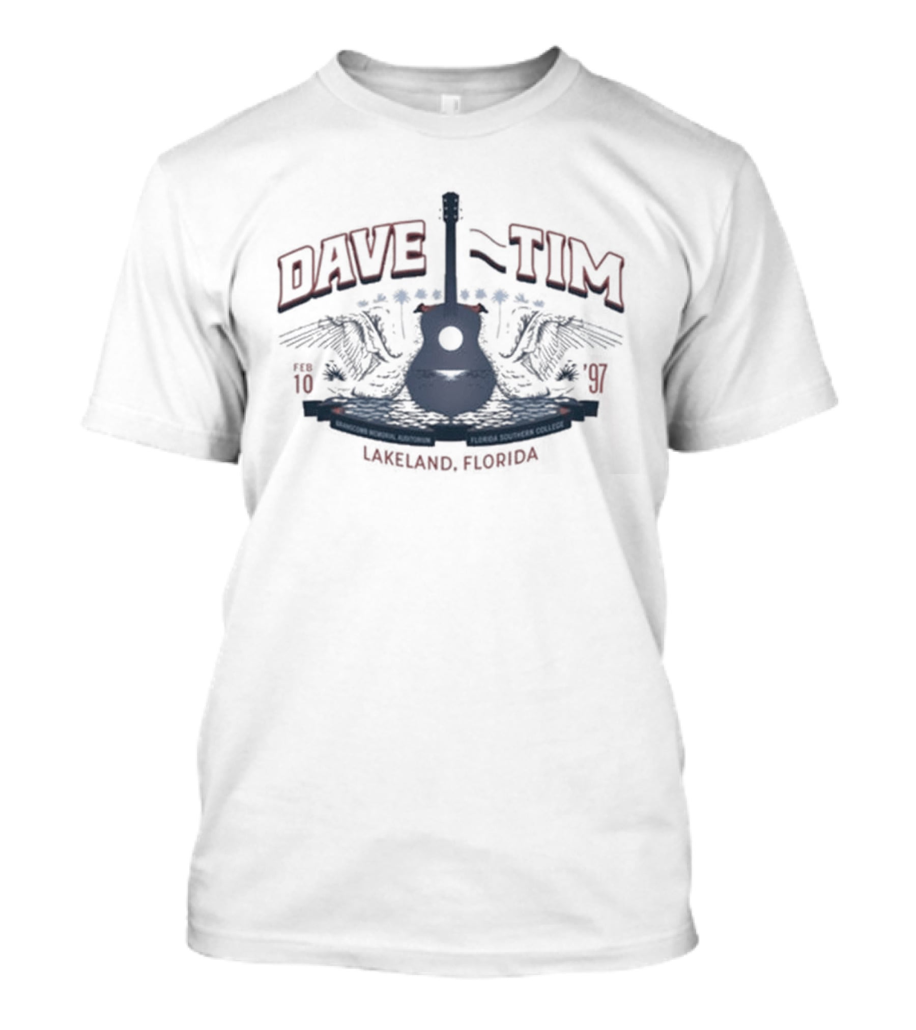 Dave Matthews Tim Reynolds Lakeland FL 02.10.1997 Guitar Wings Concert T-Shirt