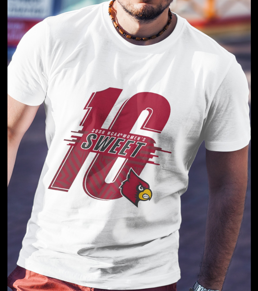Louisville Cardinals Sweet Sixteen 2026 NCAA Women's Basketball T-Shirt