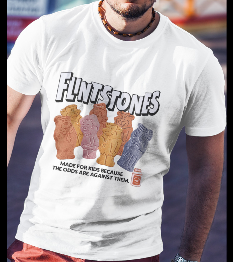 Flintstones Character Snacks Made For Because The Odds Are Against Them T-Shirt
