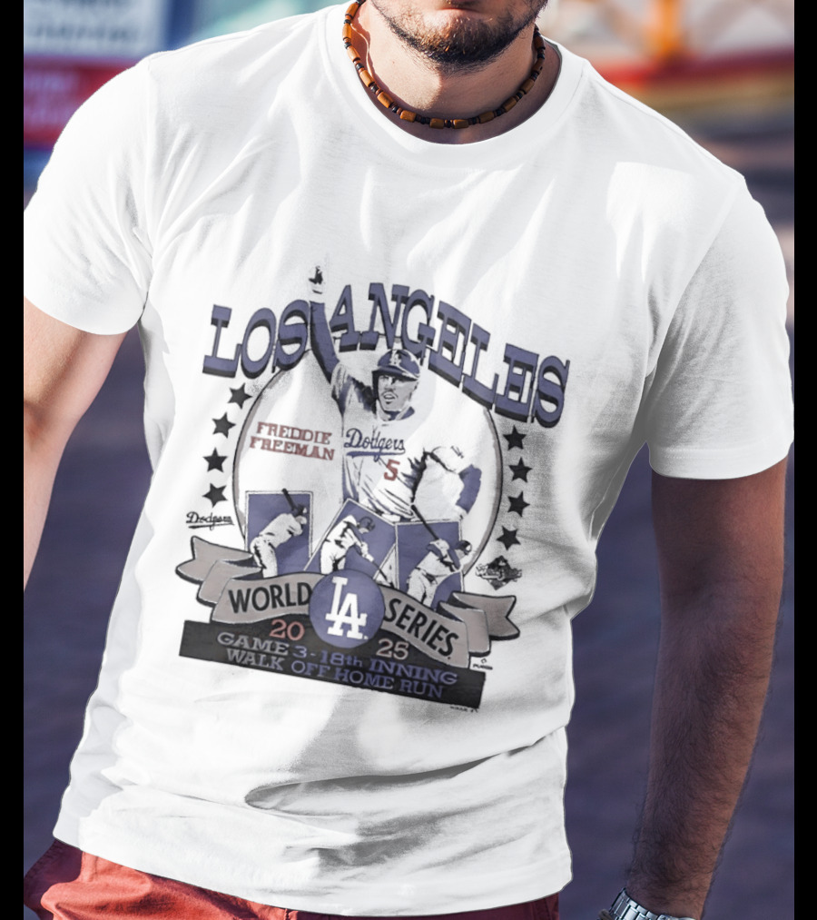 Los Angeles Dodgers World Series 18th Inning Walk Off Home Run Freddie Freeman T-Shirt