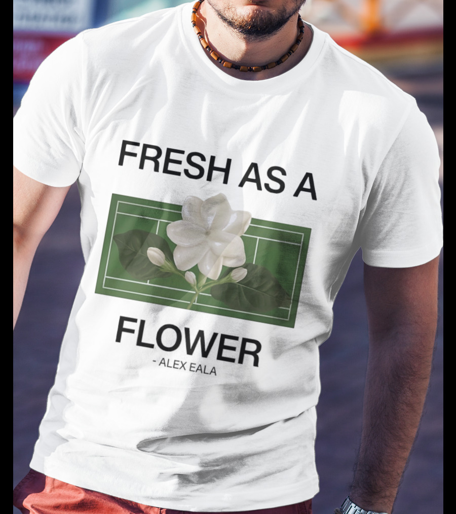 Fresh As A Flower Alex Eala Tennis Court Blossom T-Shirt