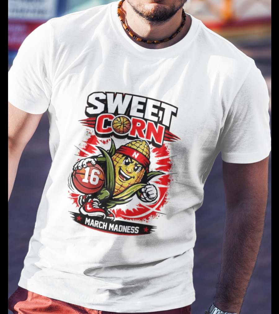 Nebraska Sweet Corn Basketball 16 March Madness T-Shirt