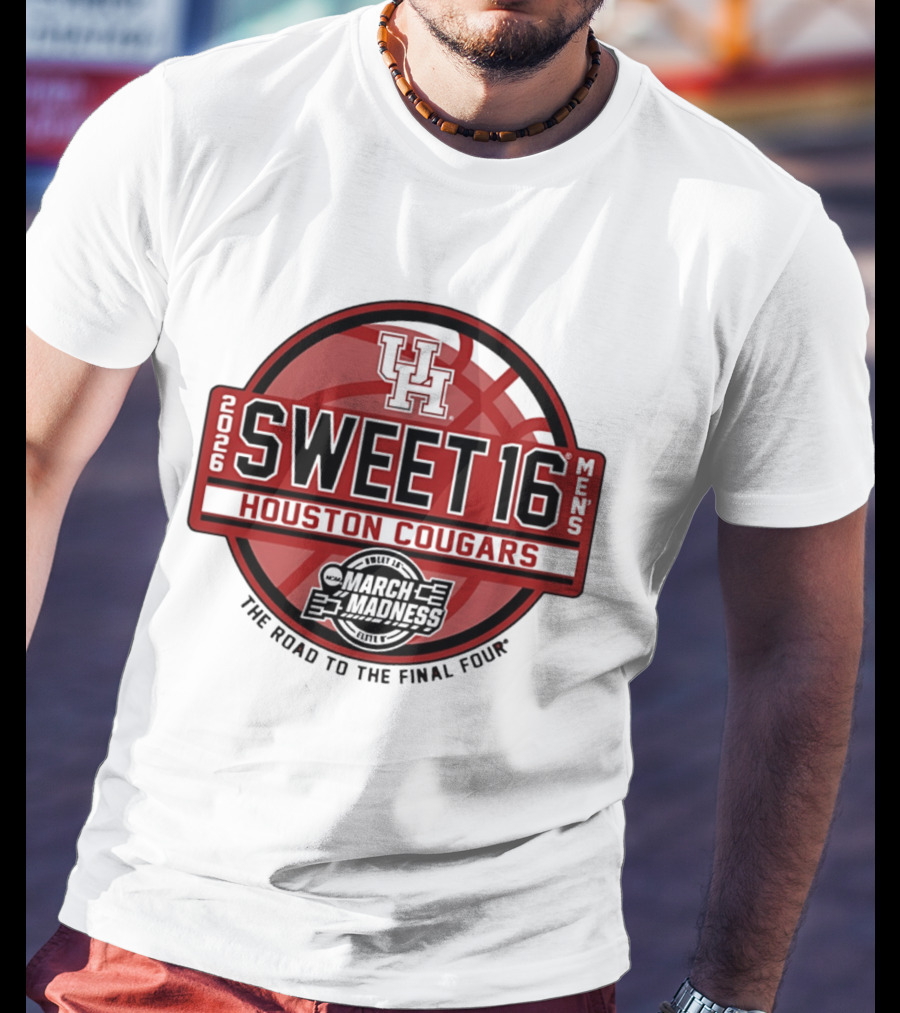 Houston Cougars 2026 Sweet 16 March Madness The Road To The Final Four T-Shirt