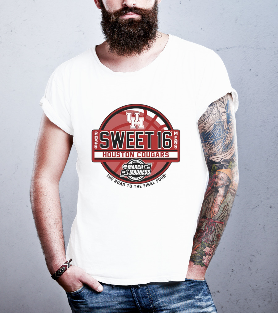 Houston Cougars 2026 Sweet 16 March Madness The Road To The Final Four T-Shirt