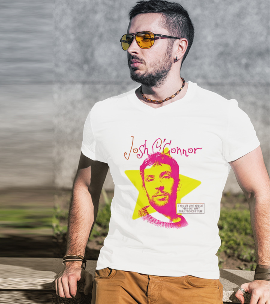 Josh O'Connor Bold Pink Yellow Star Style Eat Cooks Science T-Shirt