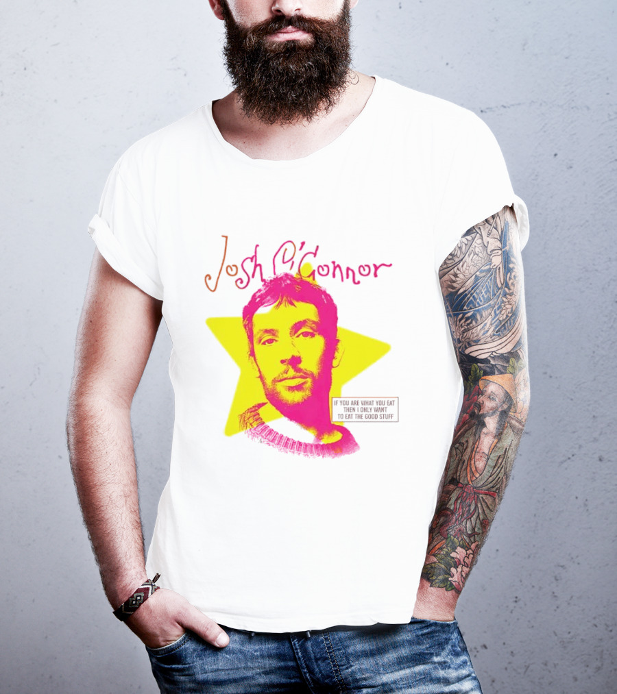 Josh O'Connor Bold Pink Yellow Star Style Eat Cooks Science T-Shirt
