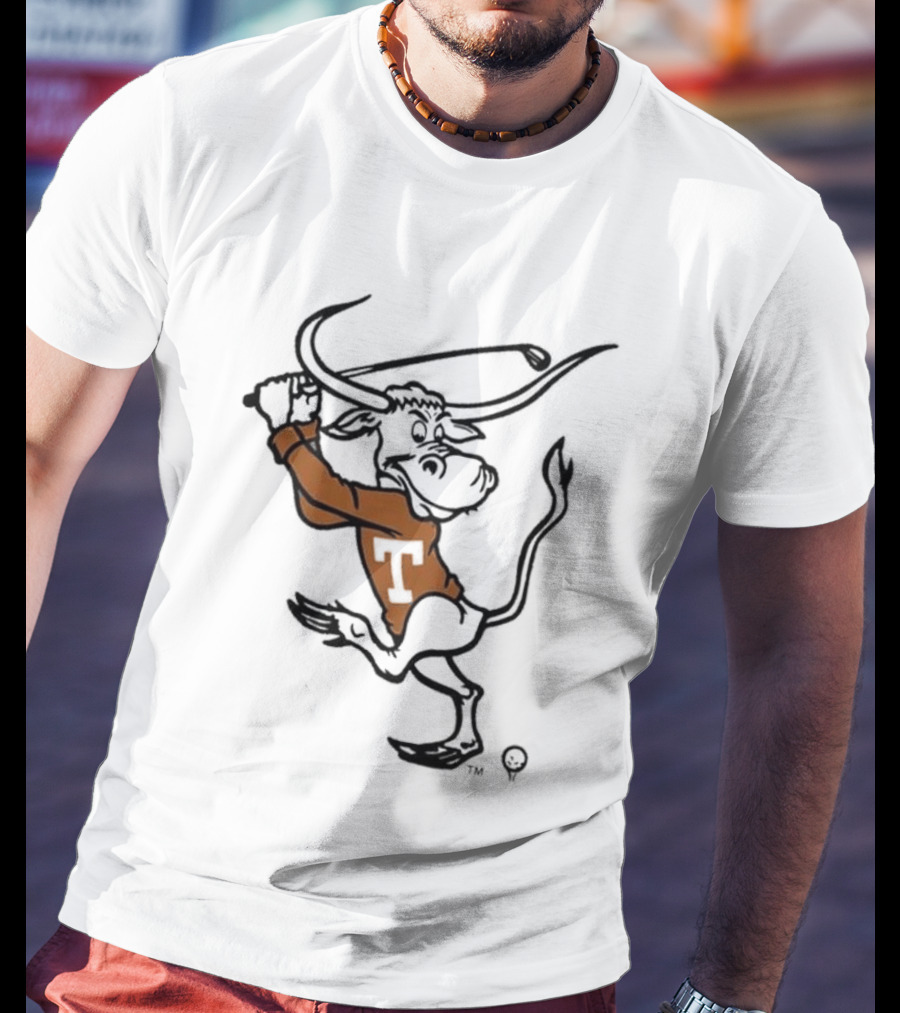 Texas Longhorn Swinging Bull Men's Golf T-Shirt