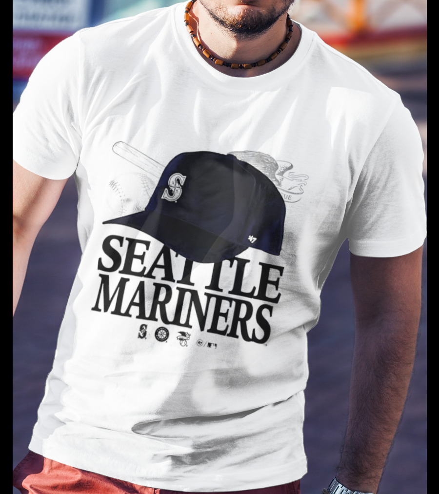 Seattle Mariners In The Paper Foundation Cap With Brushed Effect T-Shirt