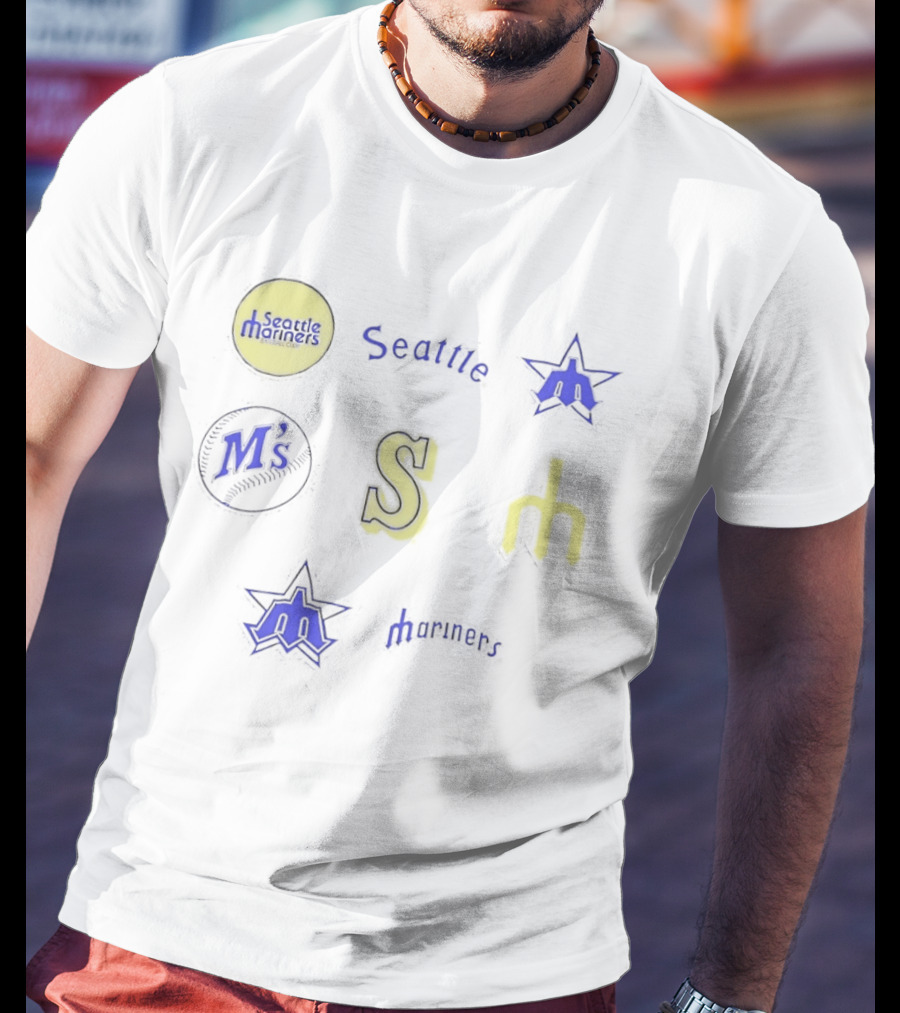 Seattle Mariners Ms S Trident Iconic History Quartz Foundation T-Shirt