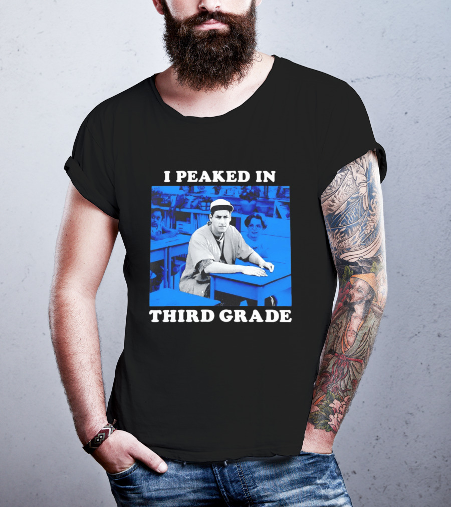 Adam Sandler I Peaked In Third Grade Billy Madison Movie Blue Classroom T-Shirt