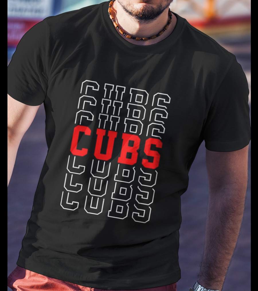Cubs Repeat Chicago Cubs Text Block T-Shirt