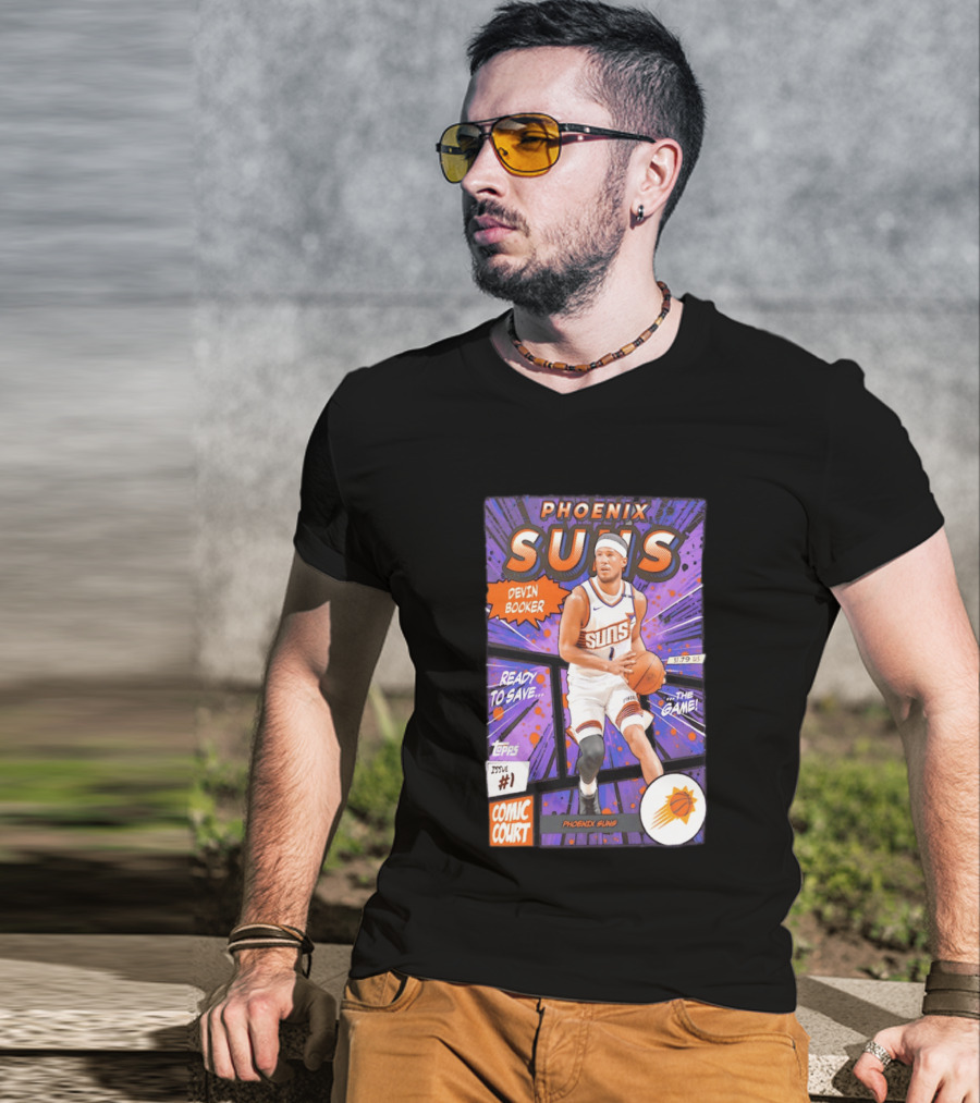 Phoenix Suns Devin Booker Comic Court Issue 1 T-Shirt