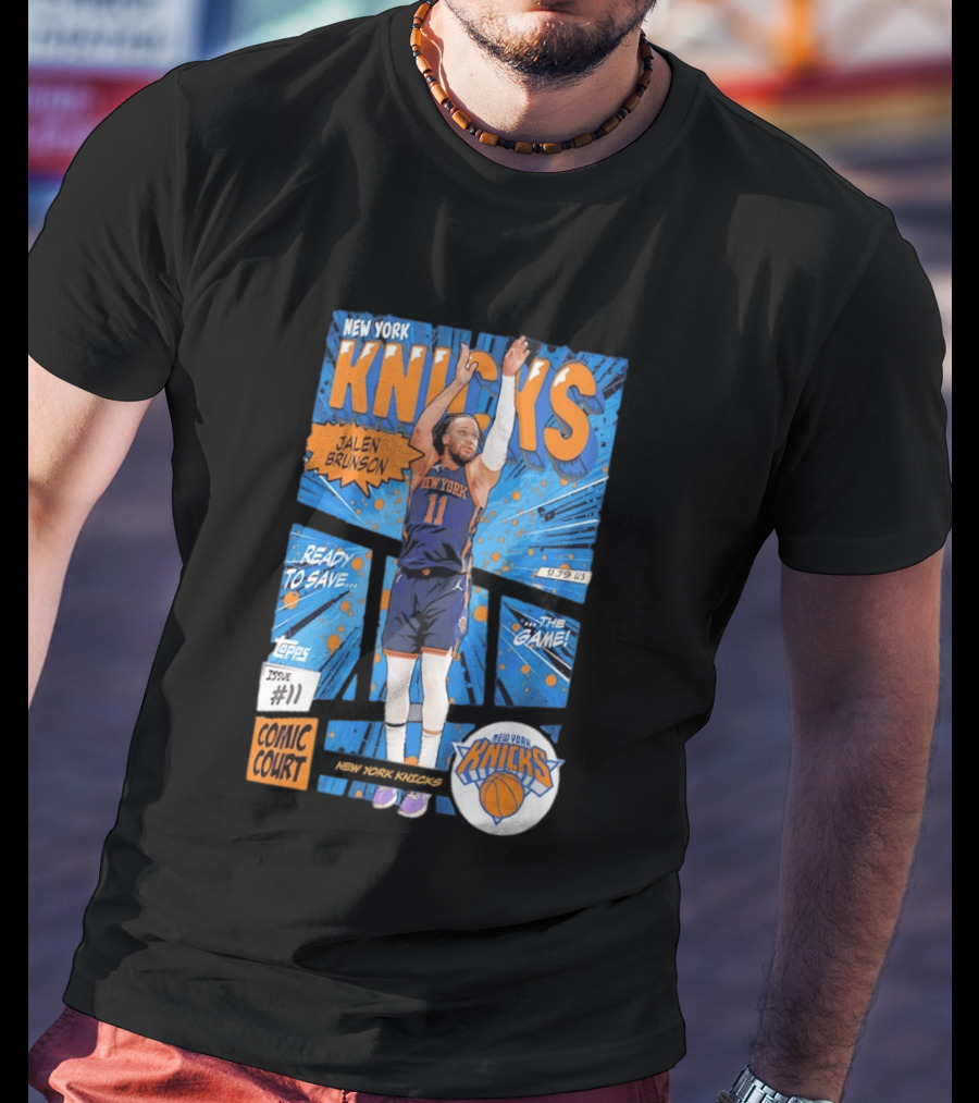 New York Knicks Jalen Brunson Comic Court Issue 11 Basketball 2026 T-Shirt