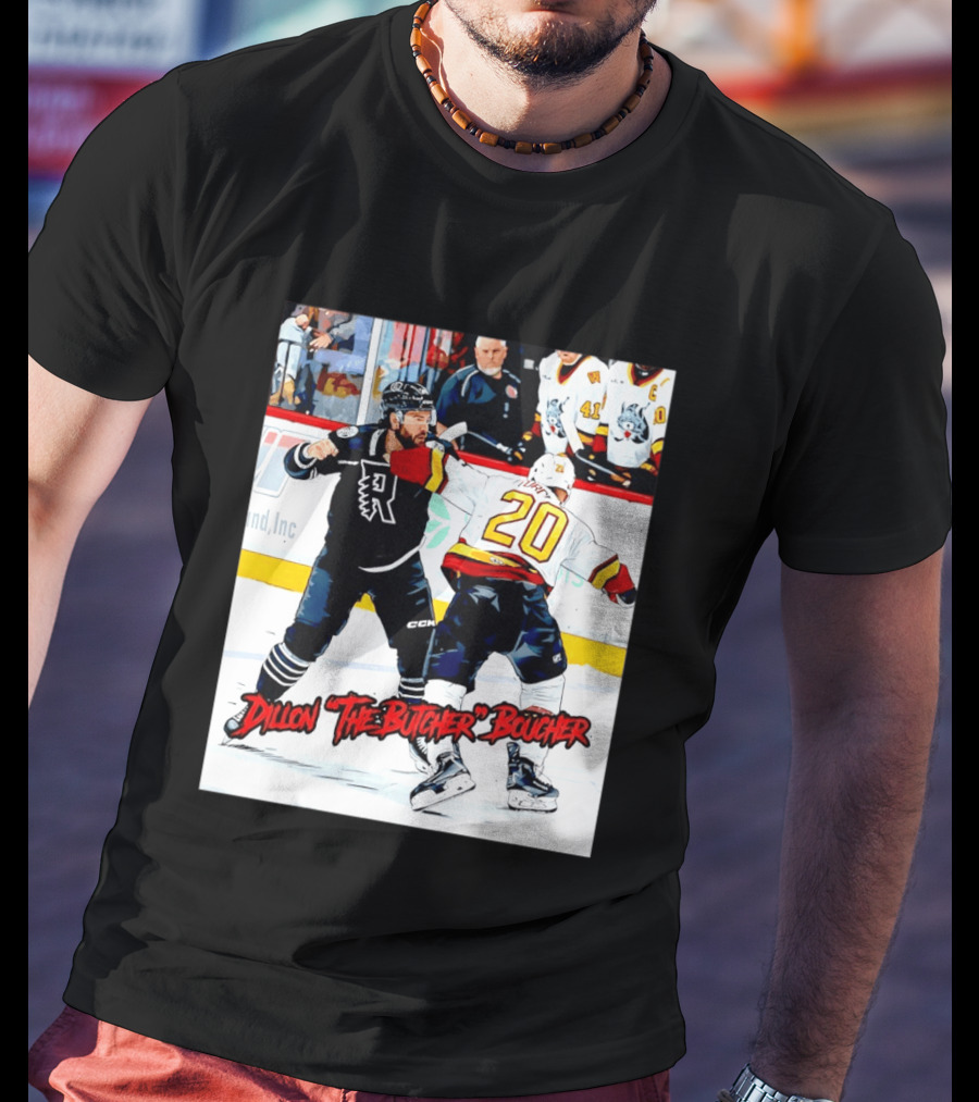 Dillon The Butcher Boucher Rockford IceHogs Hockey Fight Scene T-Shirt