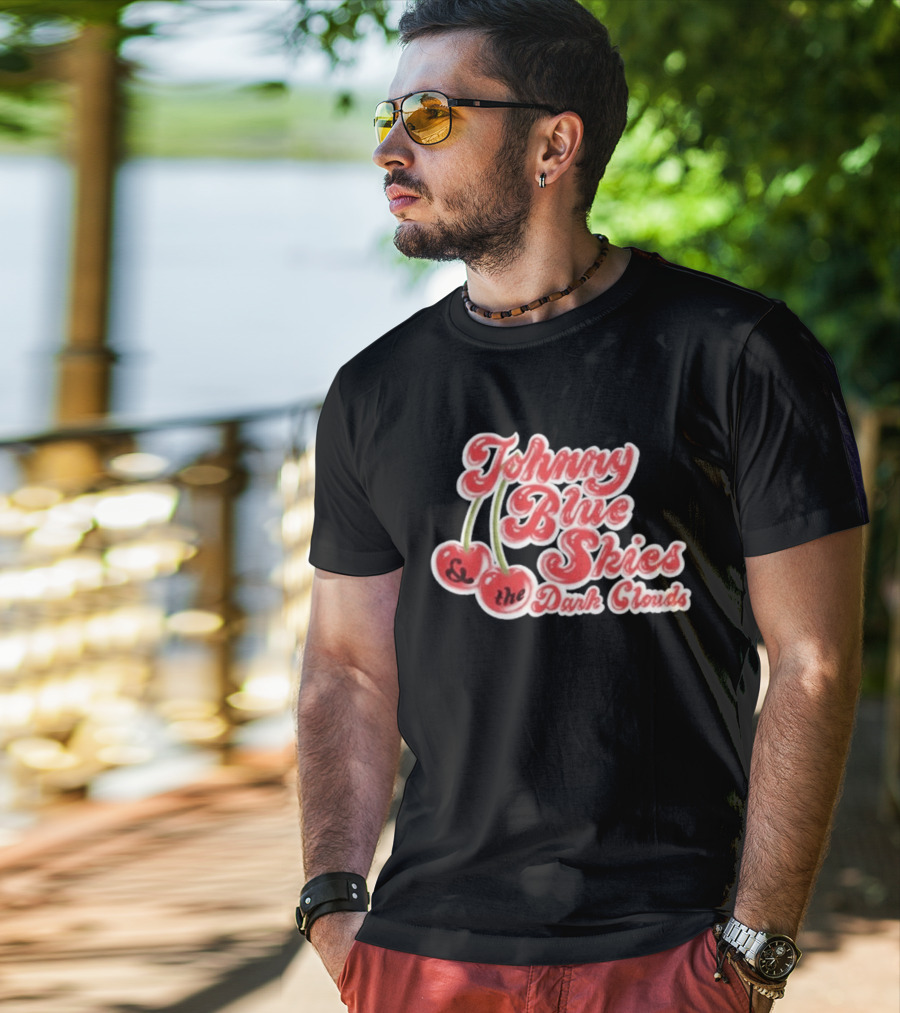 Johnny Blue Skies And The Dark Clouds Cherries T-Shirt