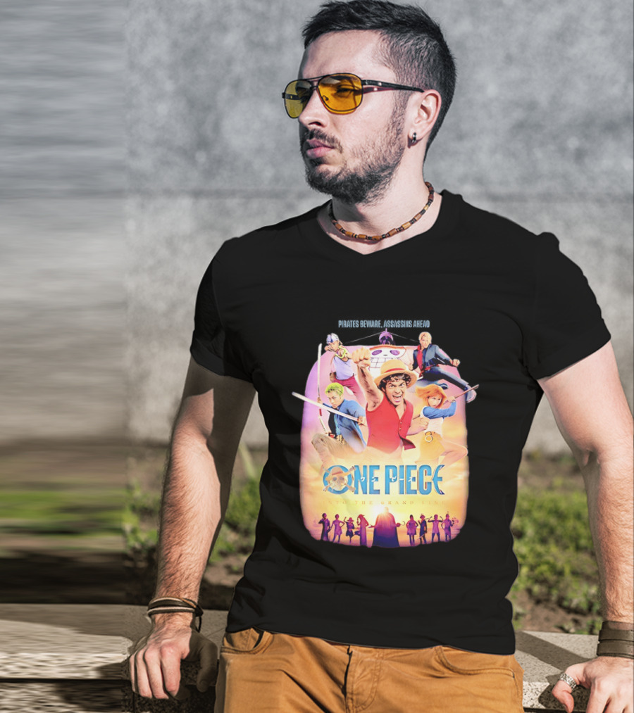 One Piece Luffy And Friends Pirates Journey To The Grand Line T-Shirt