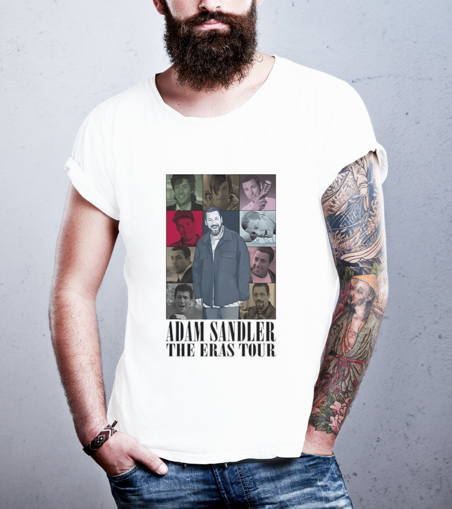 Adam Sandler The Eras Tour Nine Iconic Characters Collage T-Shirt