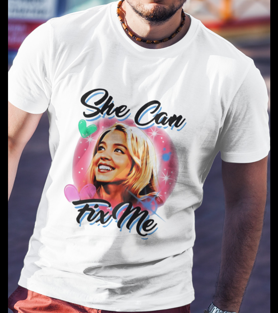 Sydney Sweeney Euphoria She Can Fix Me Hearts Stars T-Shirt