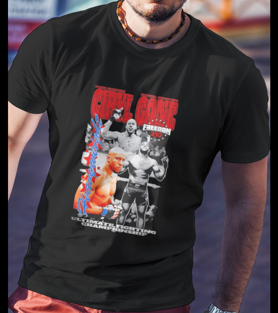 Ciryl Gane UFC Heavyweight Bon Gamin Paris Freedom 250 T-Shirt